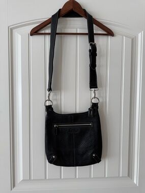 Coach Penelope Pebbled Leather Crossbody Bag. Adjustable Strap. Black. Vintage.